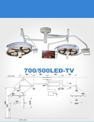 LEDの倍の天井の外科頭部ランプは軽い外科ヘッド ランプの医学ランプを導いた
