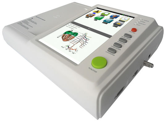 12チャネルのデジタルElectrocardiographの金属携帯用ECG機械セリウムISO