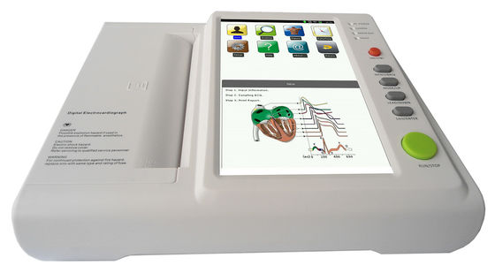 12チャネルのデジタルElectrocardiographの金属携帯用ECG機械セリウムISO